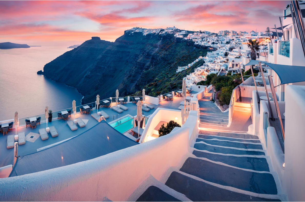 Sunset over Santorini